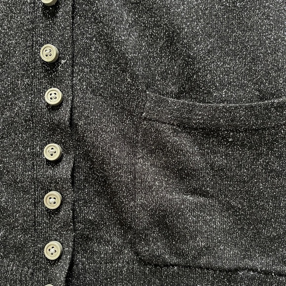 Marc Jacobs Wool Cashmere Black Glittery Shimmer Cardigan Sweater S - Picture 4 of 4